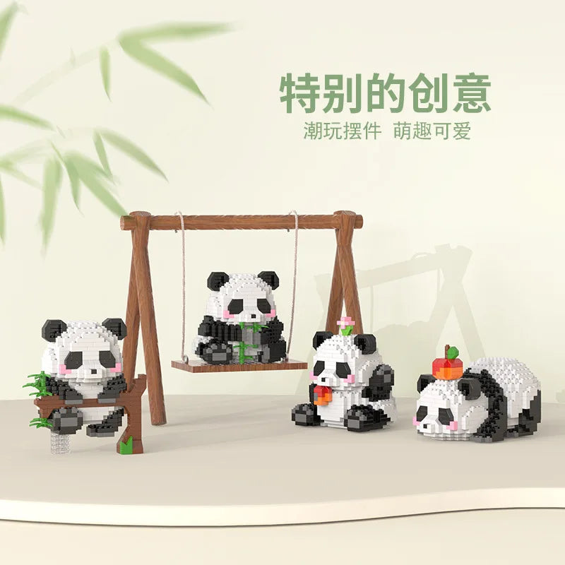 Mini 3D Animal Huahua Panda Building Blocks Model