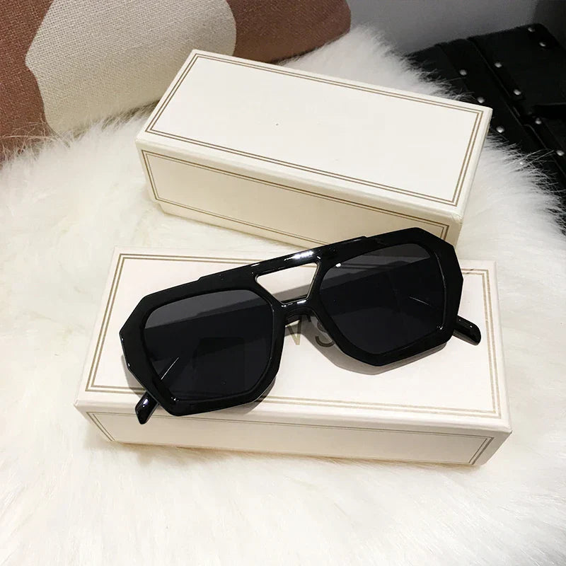 Retro Tortoiseshell Pilot Sunglasses Women Brand Designer 2023