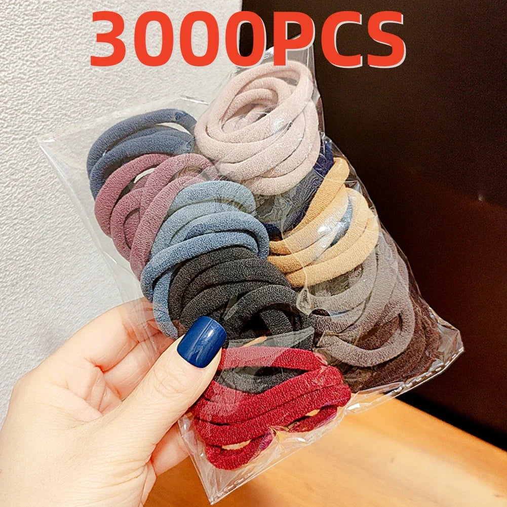 10Pcs Elastic Rubber Band Seamless Gradient Hair Rope