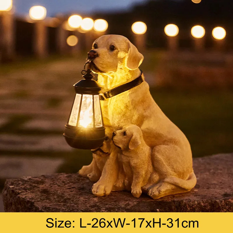 Solar Simulation Animal Light Outdoor Waterproof Resin Dog