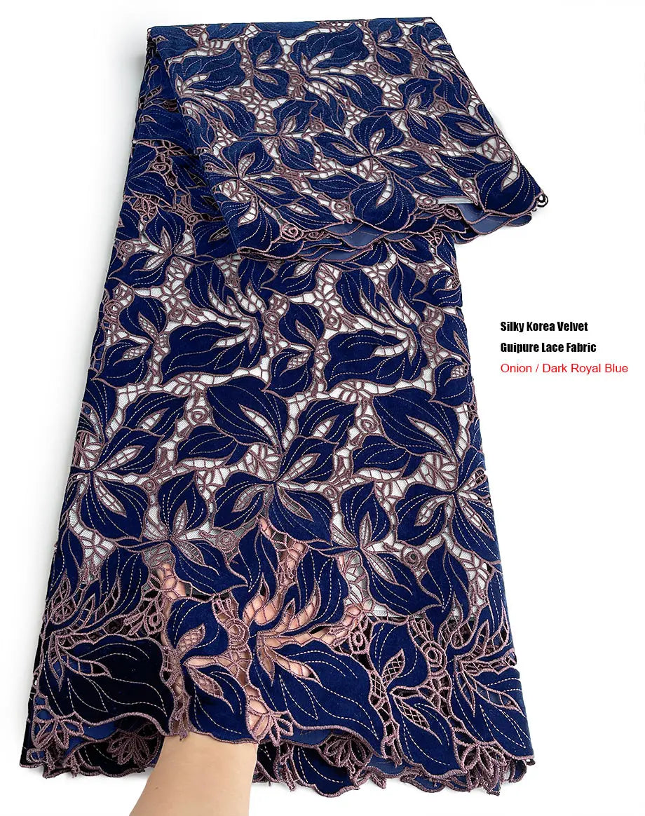 Highest Quality Original Korea Velvet Lace African Guipure