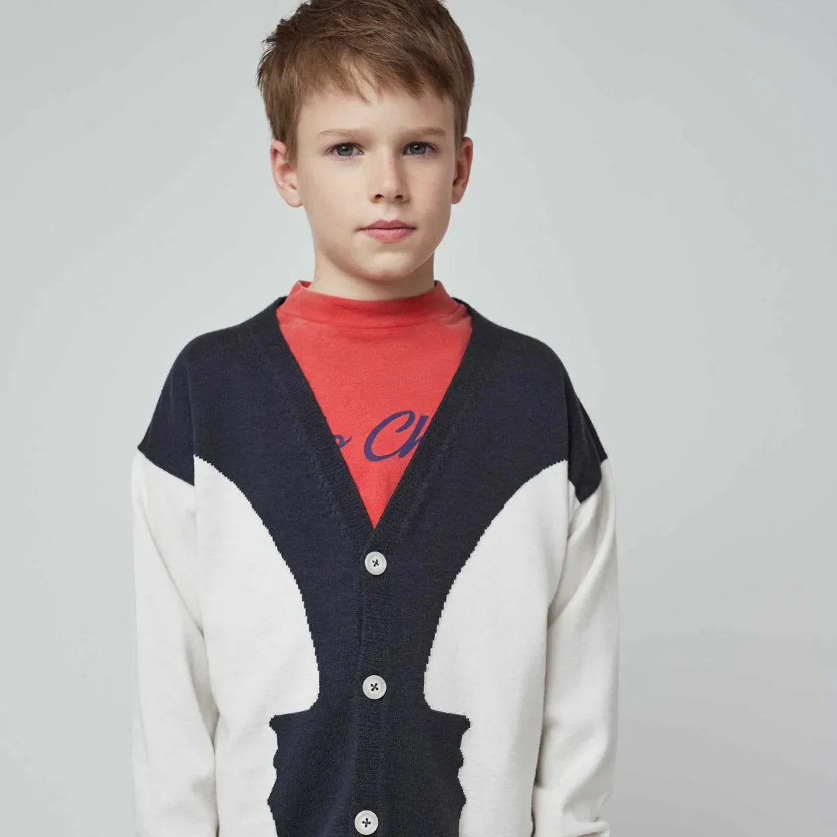 Children's Sweater Winter 23 Boys Colorblocked Pullover Warm