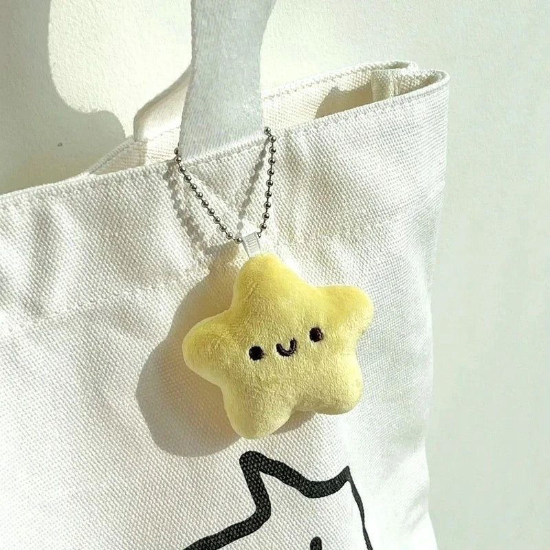 Cute Stars Plush Toy Doll Keychain Funny Squeak