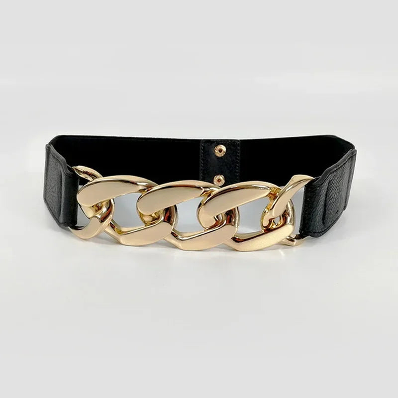 Gold Chain Belt Elastic Silver Metal Waist Belts