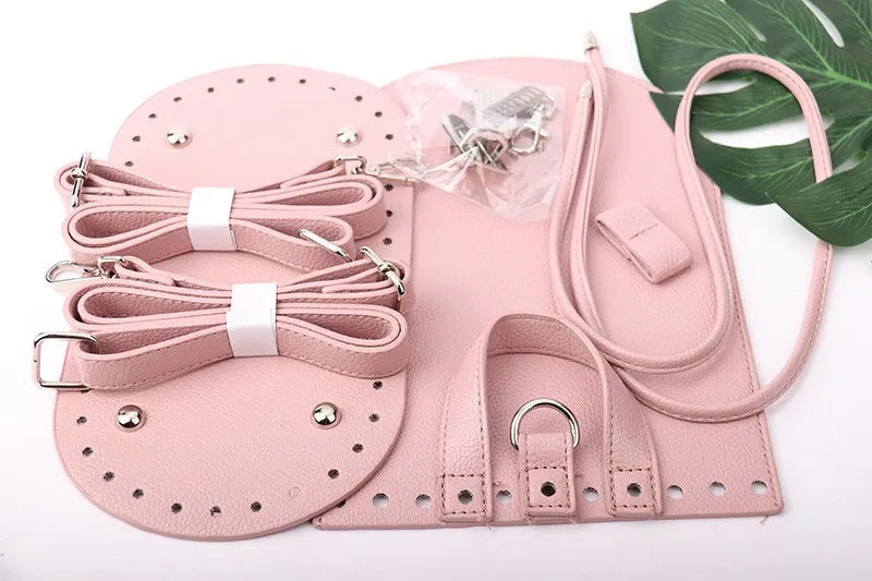 7pcs set Handmade Handbag Shoulder Strap Woven Bag