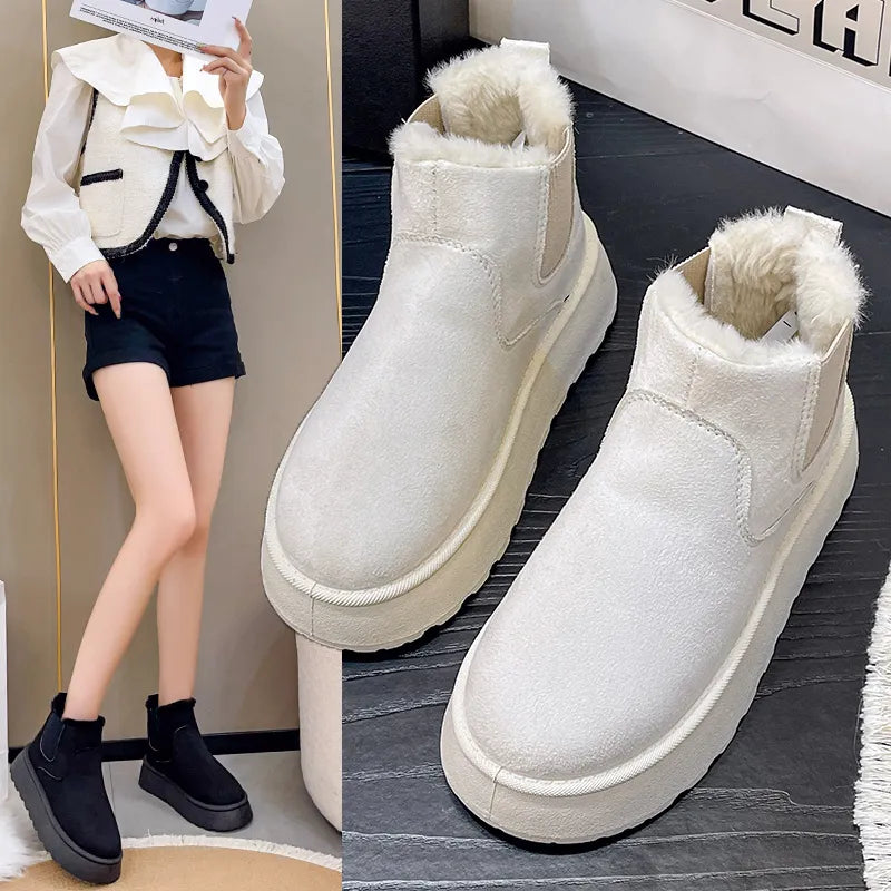 Winter Women Snow Boots Plush Warm Non Slip