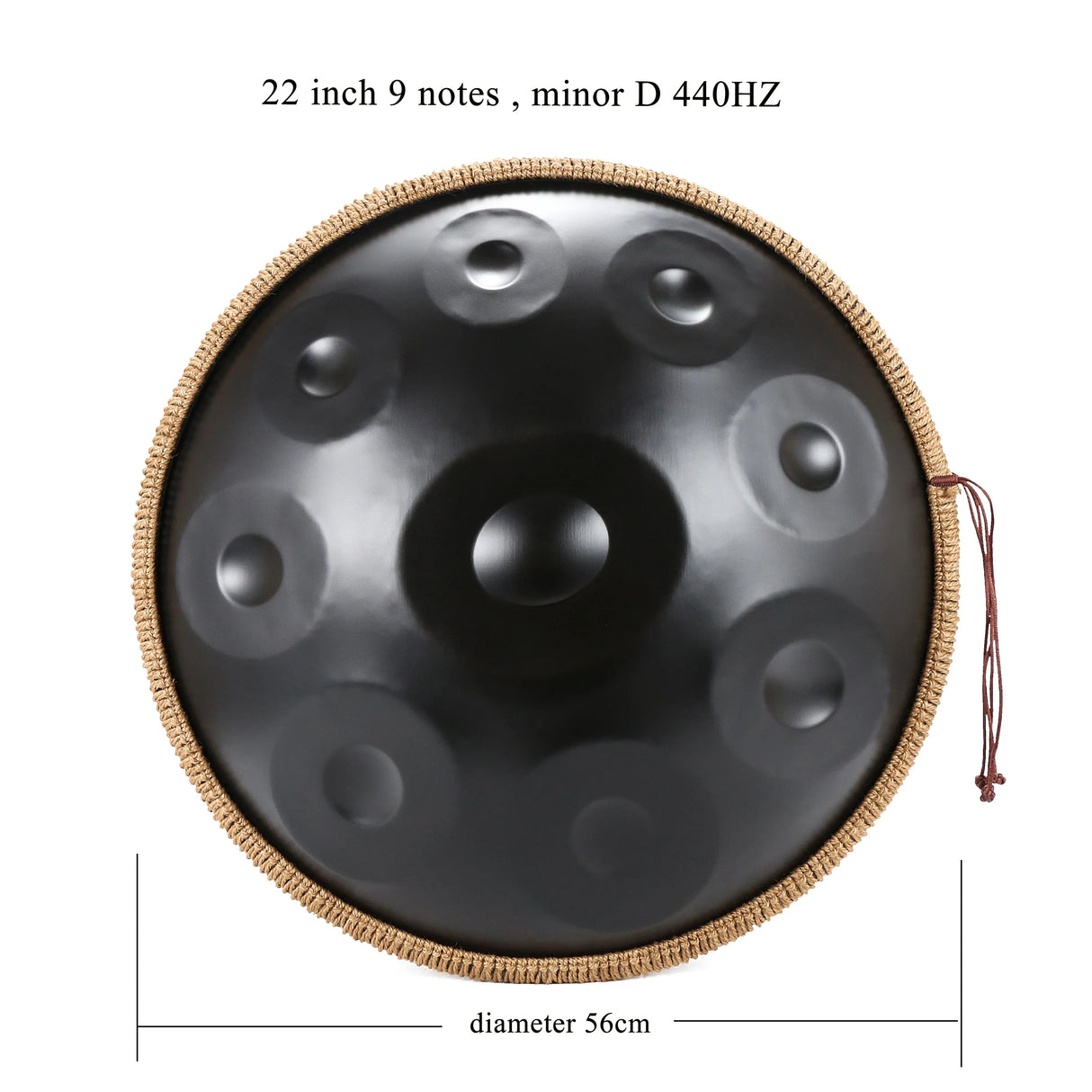 Handpan 9 Notes D Minor 440HZ, 22 Inch