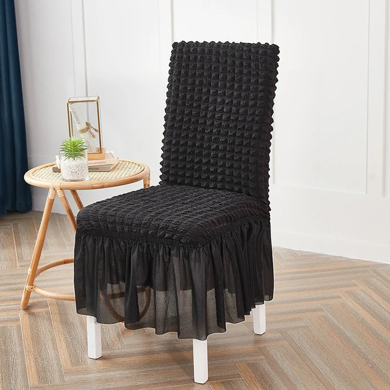 high quality Seersucker chair cover for dining room