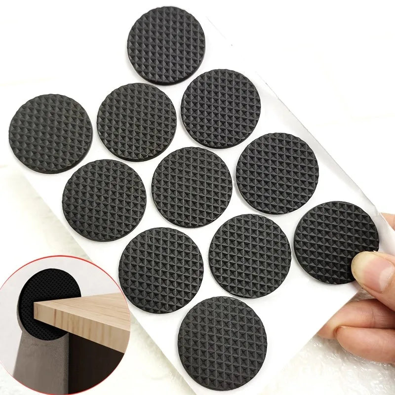 Round Square Furniture Stool Silent Wear-resistant Non-slip Rubber