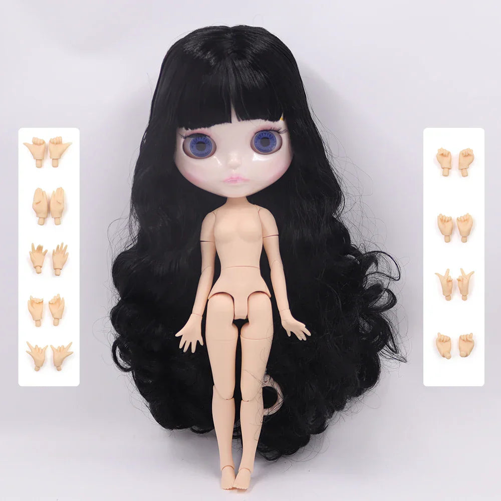 ICY DBS Blyth Doll 1/6 Joint Body 30CM BJD toys Natural shiny face with extra hands AB DIY Fashion Dolls girl gift