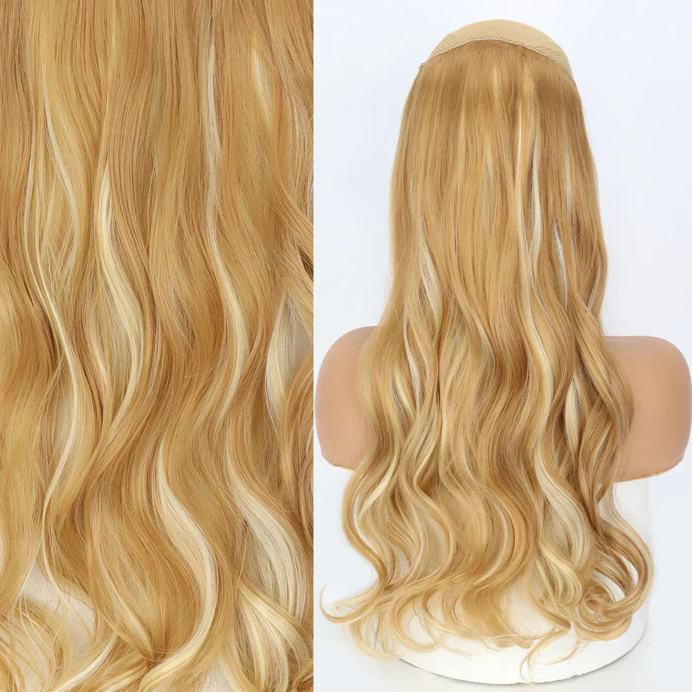 MERISIHAIR Synthetic No Clip Invisible Wire Hair Extensions