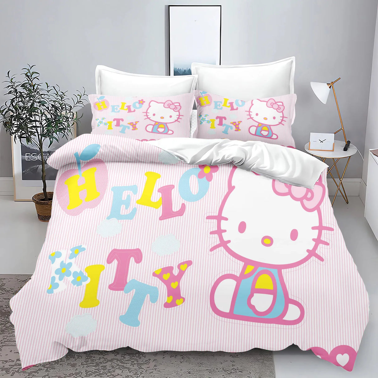 Hello Kitty With Pillowcase Bedding Set Duvet Cover