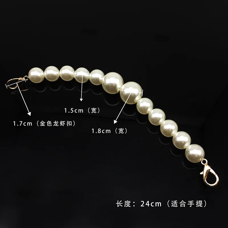 Pearl Strap for Bags Handbag Handles DIY Purse