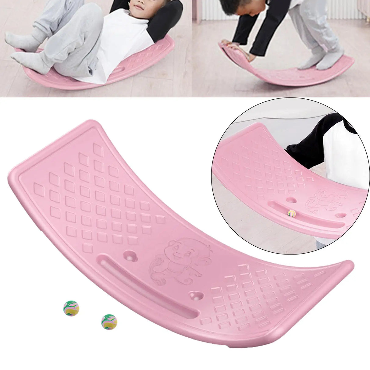 Children's balance board, wobble board, concentration training device,
