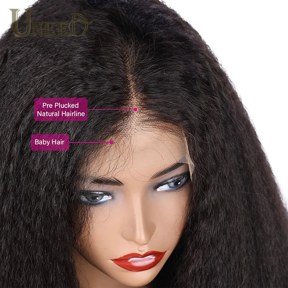 30 32 Inch 13X4 Yaki Kinky Straight Lace