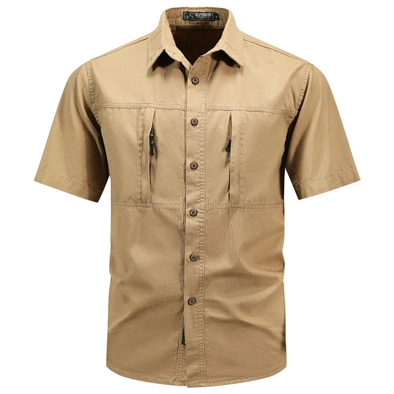 Men's Tactical Short-sleeved Shirt Summer New Outdoor Multi-pocket