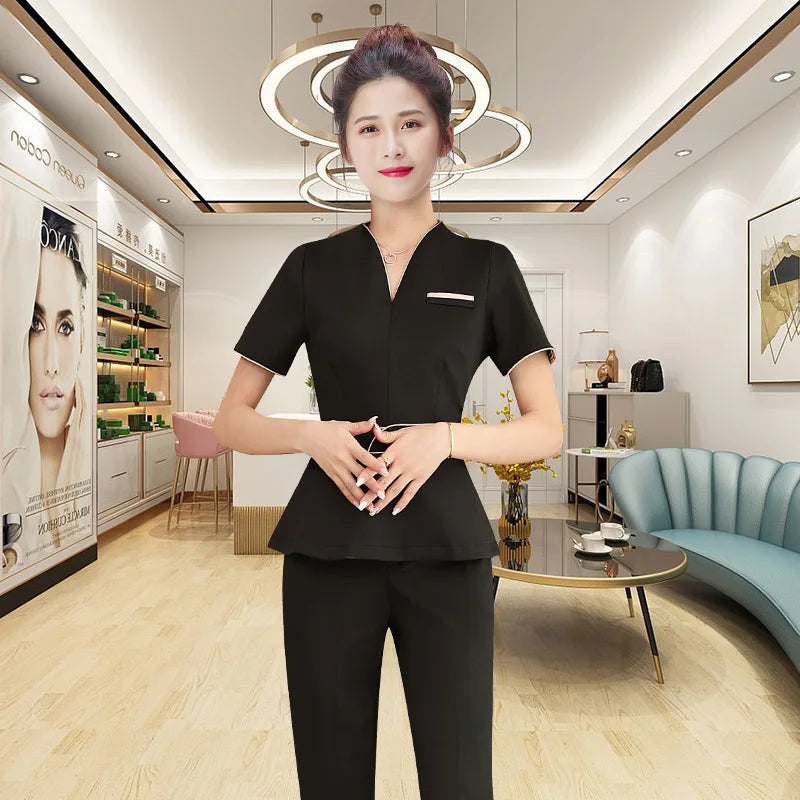 Beauty Salon Uniform Fashion Spa Masseuse Clothing Nail