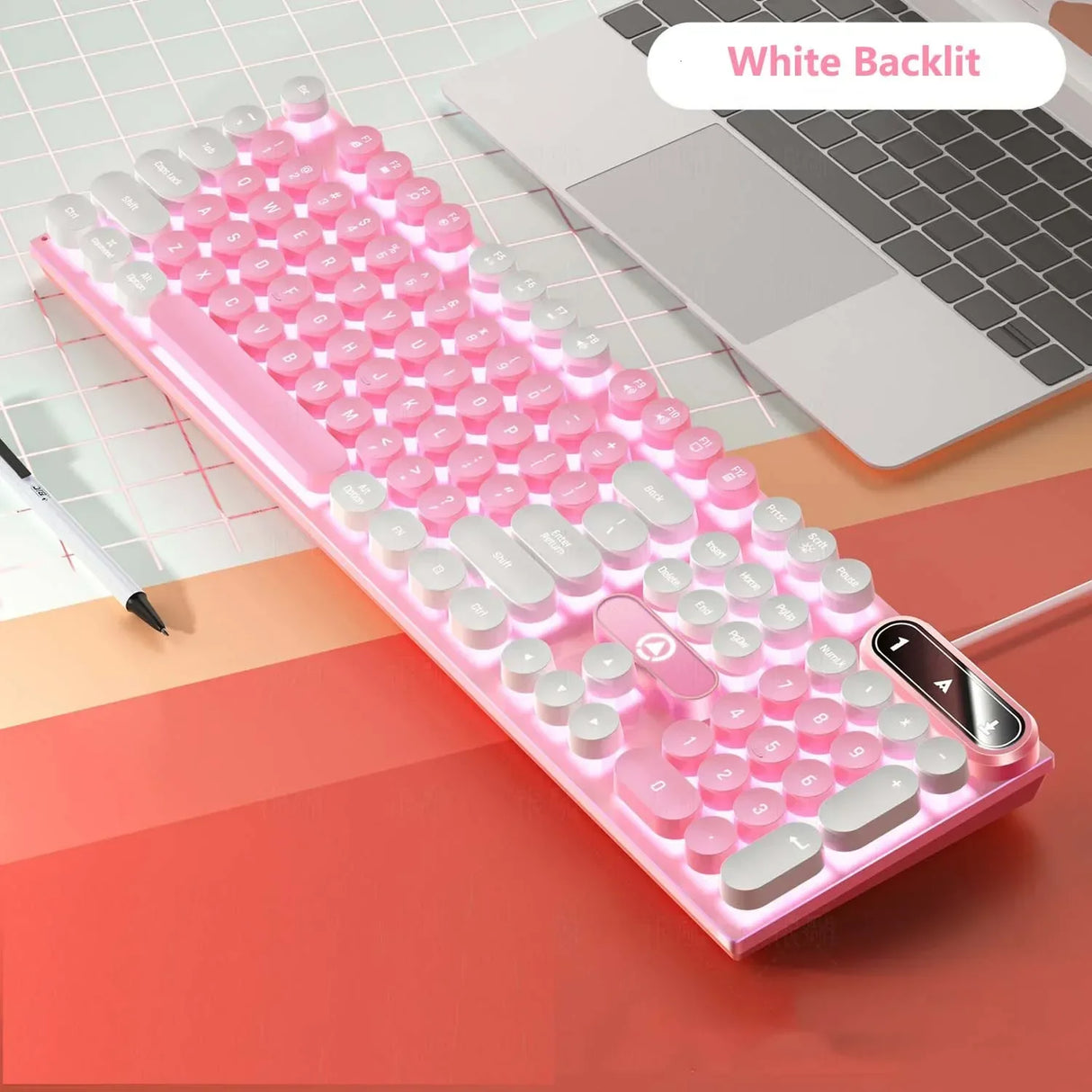 Pink Keyboard and Mouse Set 2 in 1