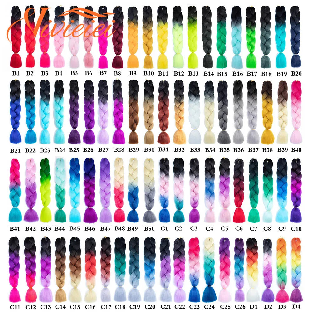 6 Pcs 24" Jumbo Synthetic Braids Hair Extensions