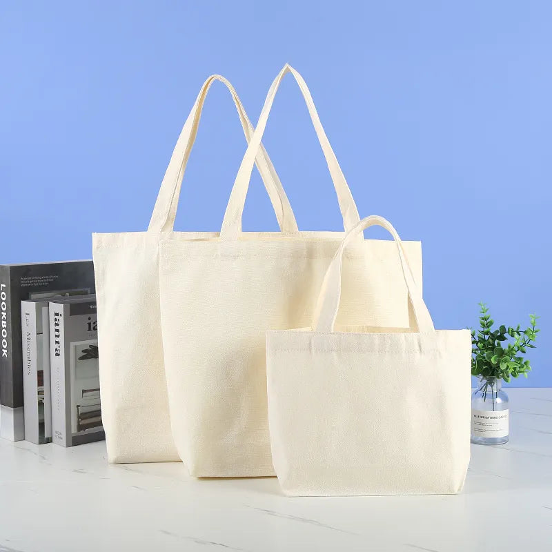 Large Capacity Canvas Shopping Bags DIY Folding EcoFriendly