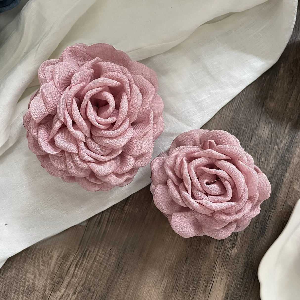 Fabric Rose Flower Crab Hair Clip Ins Popular
