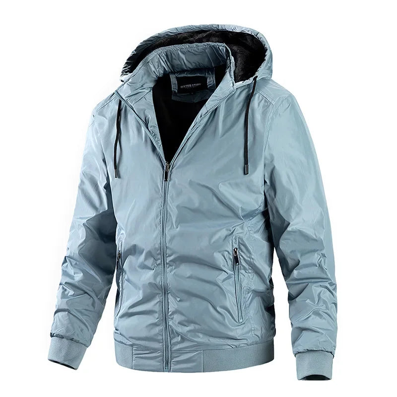 Aviator Bomber Jackets Coat Men's Winter Clothing Hooded