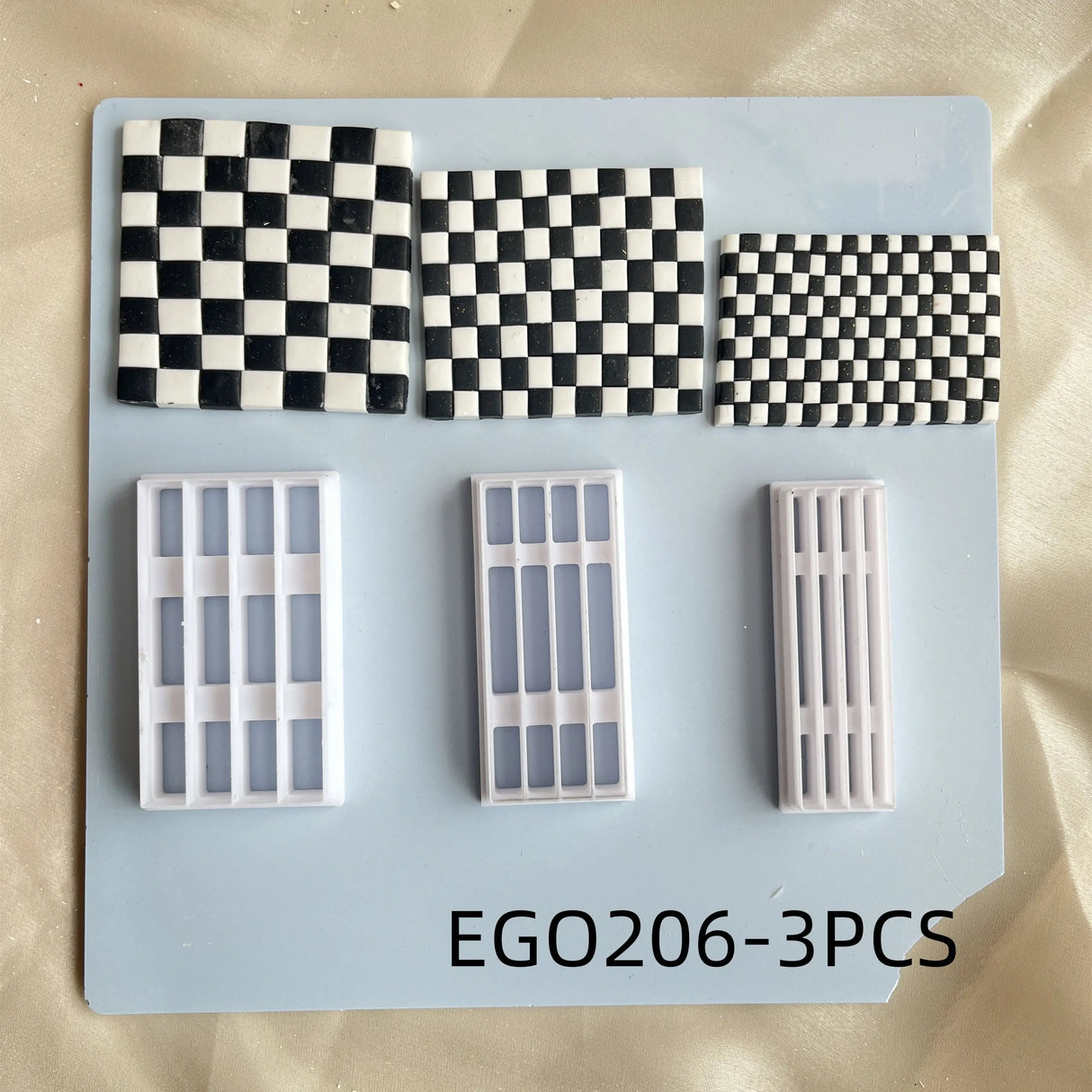 Checkerboard Polymer Clay Molds Clay Strip Cutter DIY