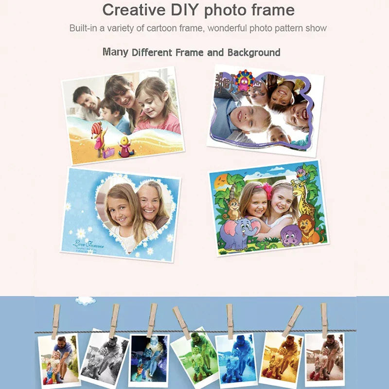 Kids digital camera cartoon multi-functions silicon case Micro