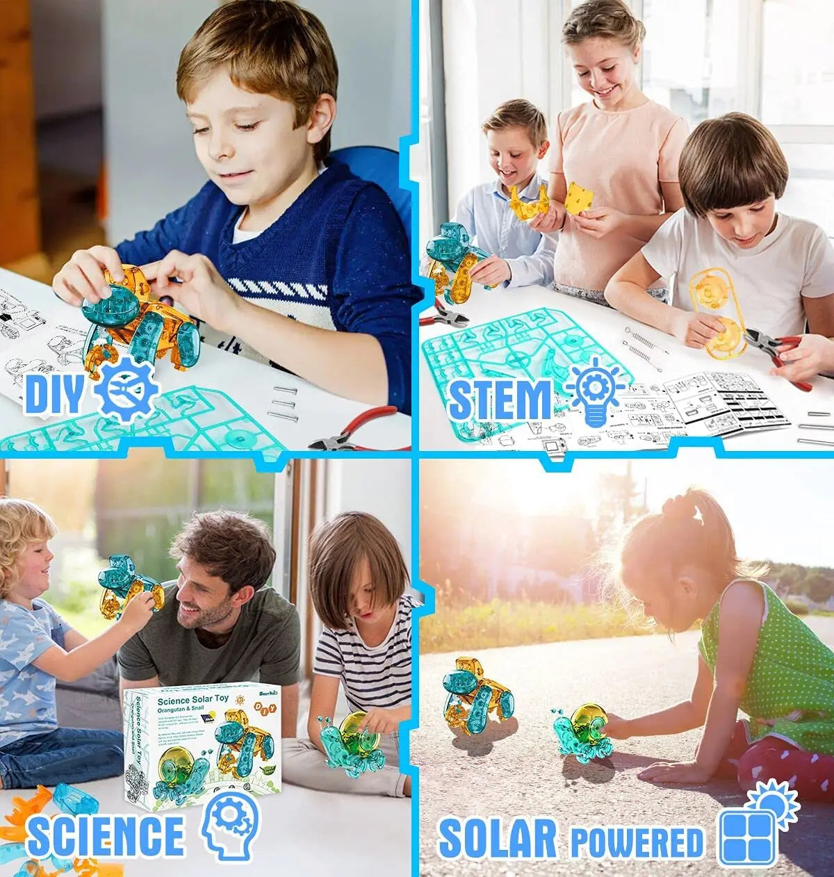 Science Experiment Solar Robot Toy Snail DIY Building