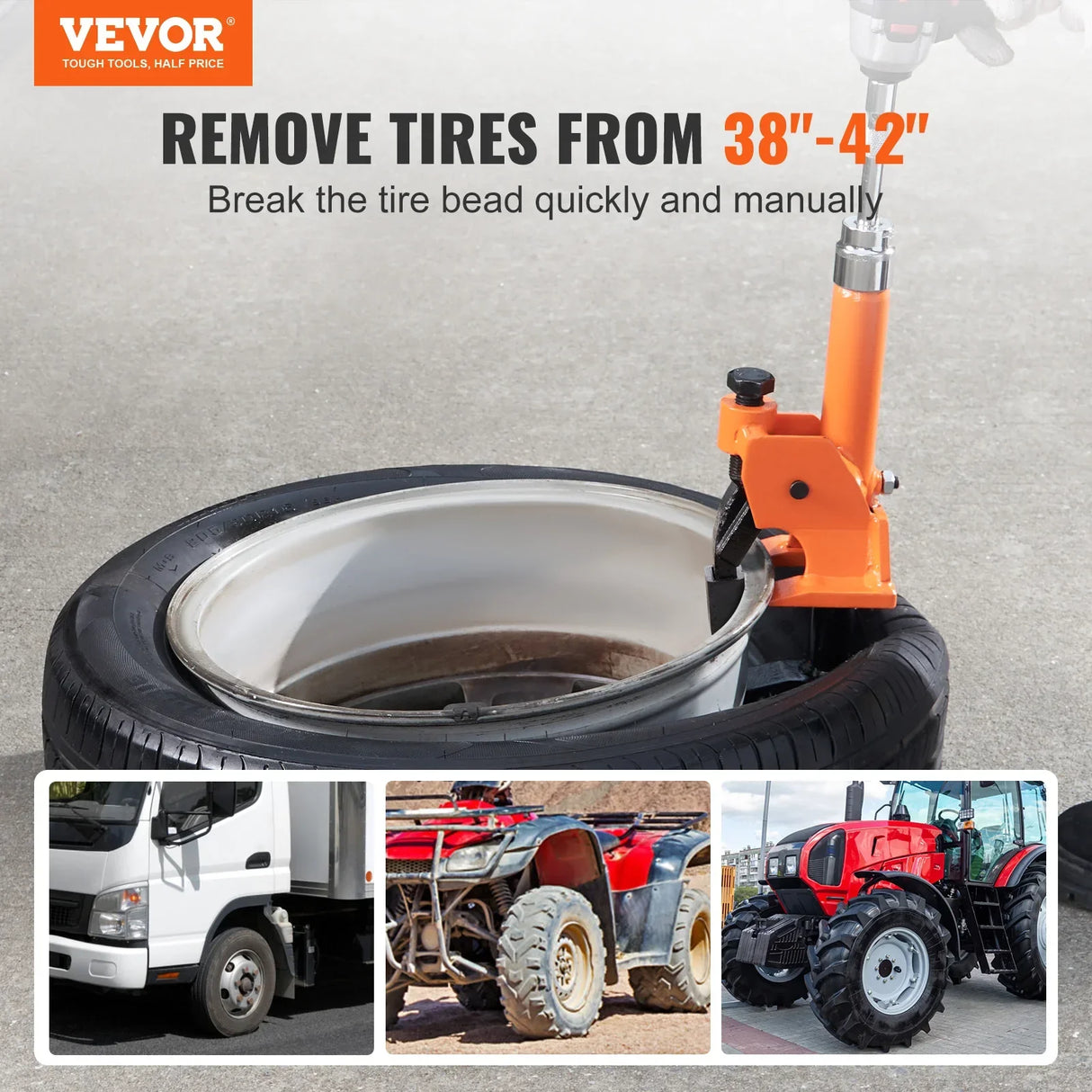 VEVOR Manual Tire Bead Breaker 38"-42" Tires Changer