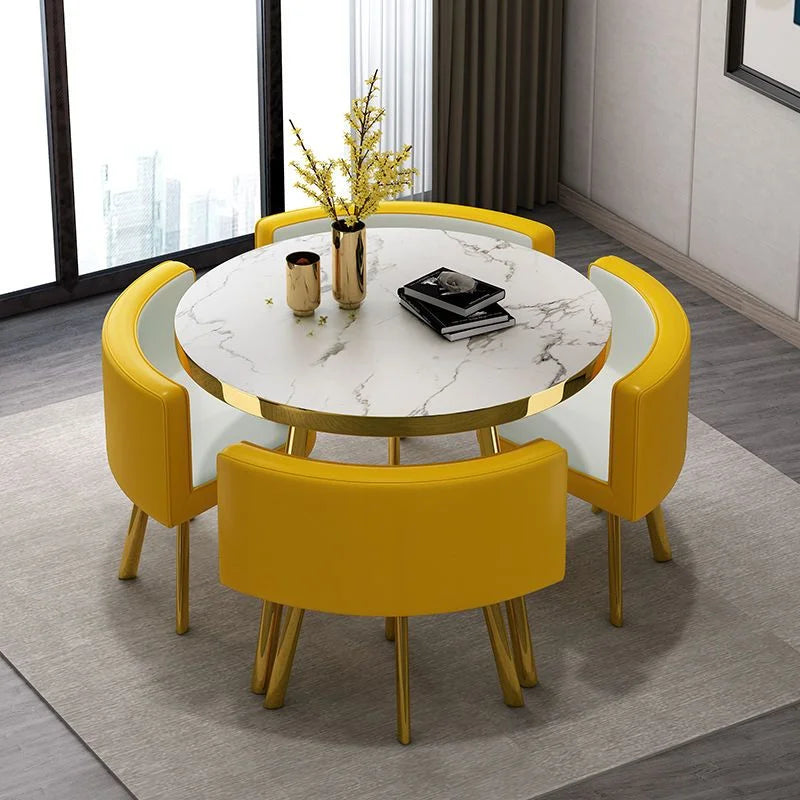 Luxury Reception Negotiation Table and 4 Chairs Round