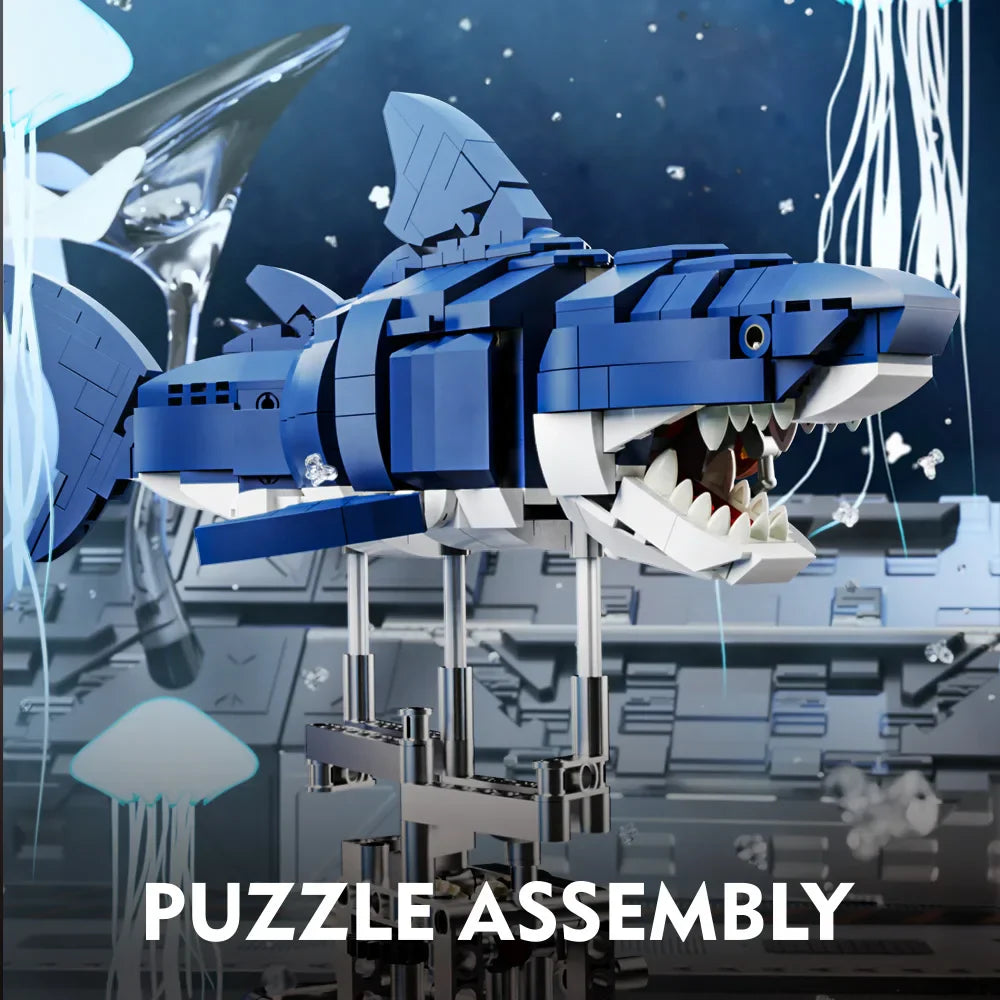 Mechanical Shark Building Set, Shark Sea Life Building