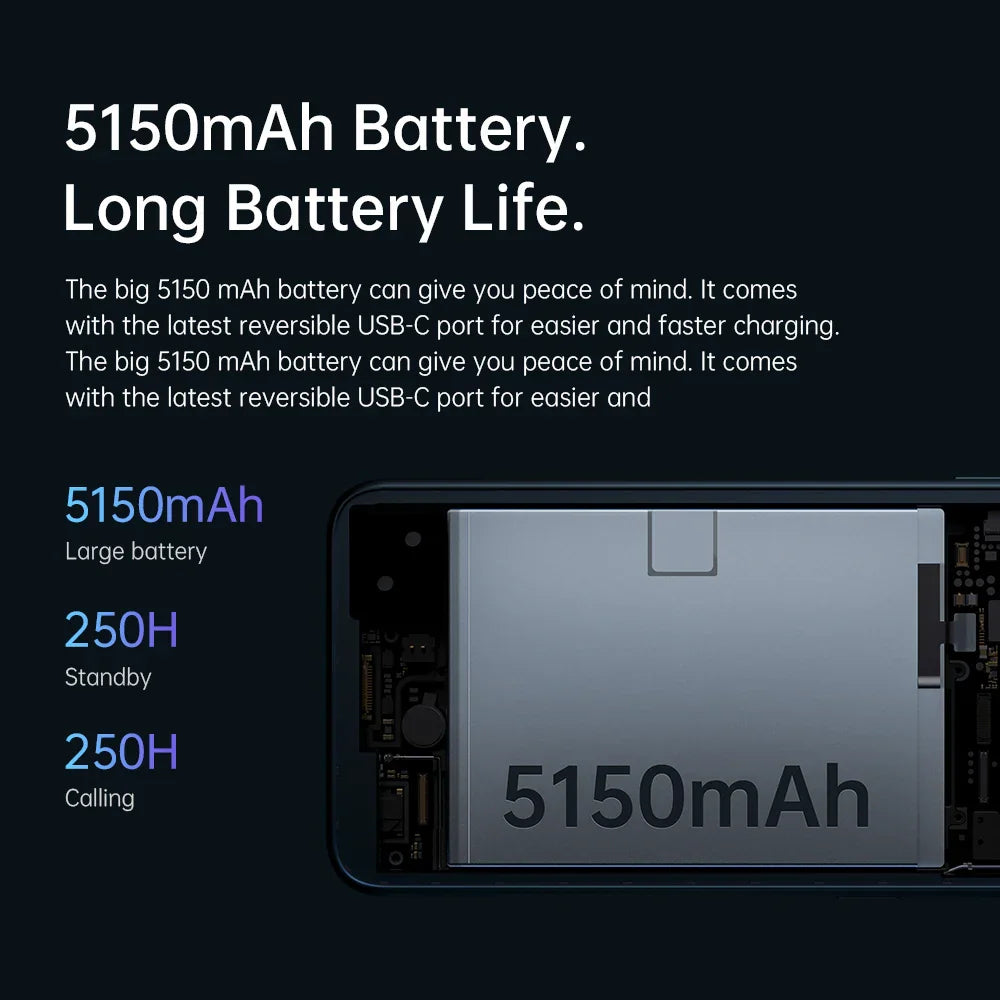 Oukitel C32 6.517" Smartphone Android 12 5150mAh Cell