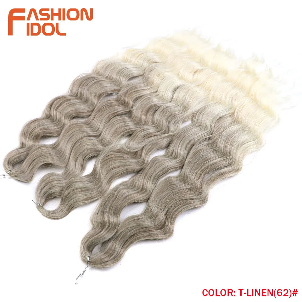 FASHION IDOL Lena Hair Synthetic Deep Wave Braiding