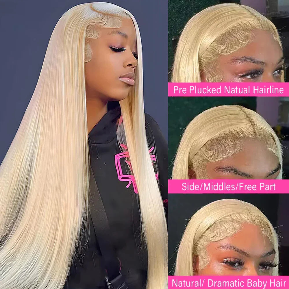 HD Transparent 613 Blonde Straight 13x4 13x6 Lace