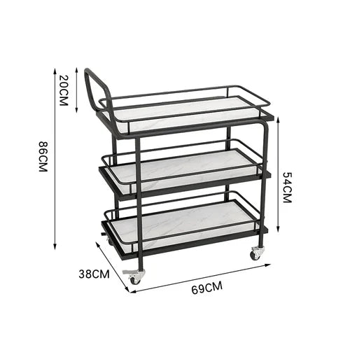 Hotel Sideboards Trolley Rolling Utility Gold Serving Food