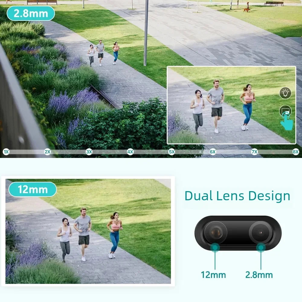 BESDER 8MP 4K PTZ IP Camera 8x Zoom