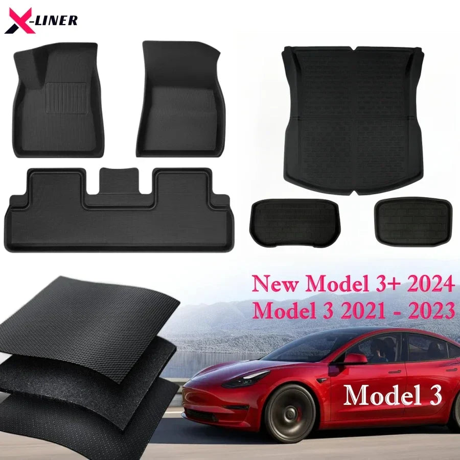 Newest Tesla Model 3+ 2024 Floor Mats 2023-2021