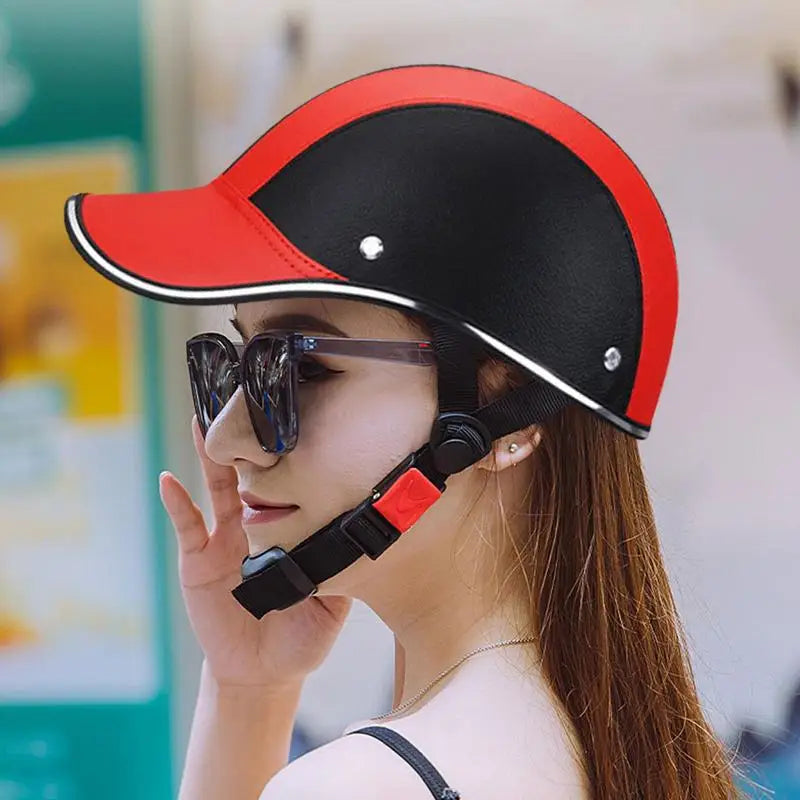 Baseball Caps Style Motorcycle Half Helmet Safety Hard Hat For Cafe Racer Chopper Scooter Half Face Vintage Summer Caps