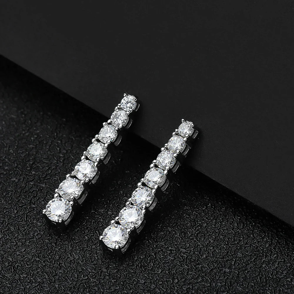 KNOBSPIN D VVS1 Moissanite Pandent Earrings for Woman