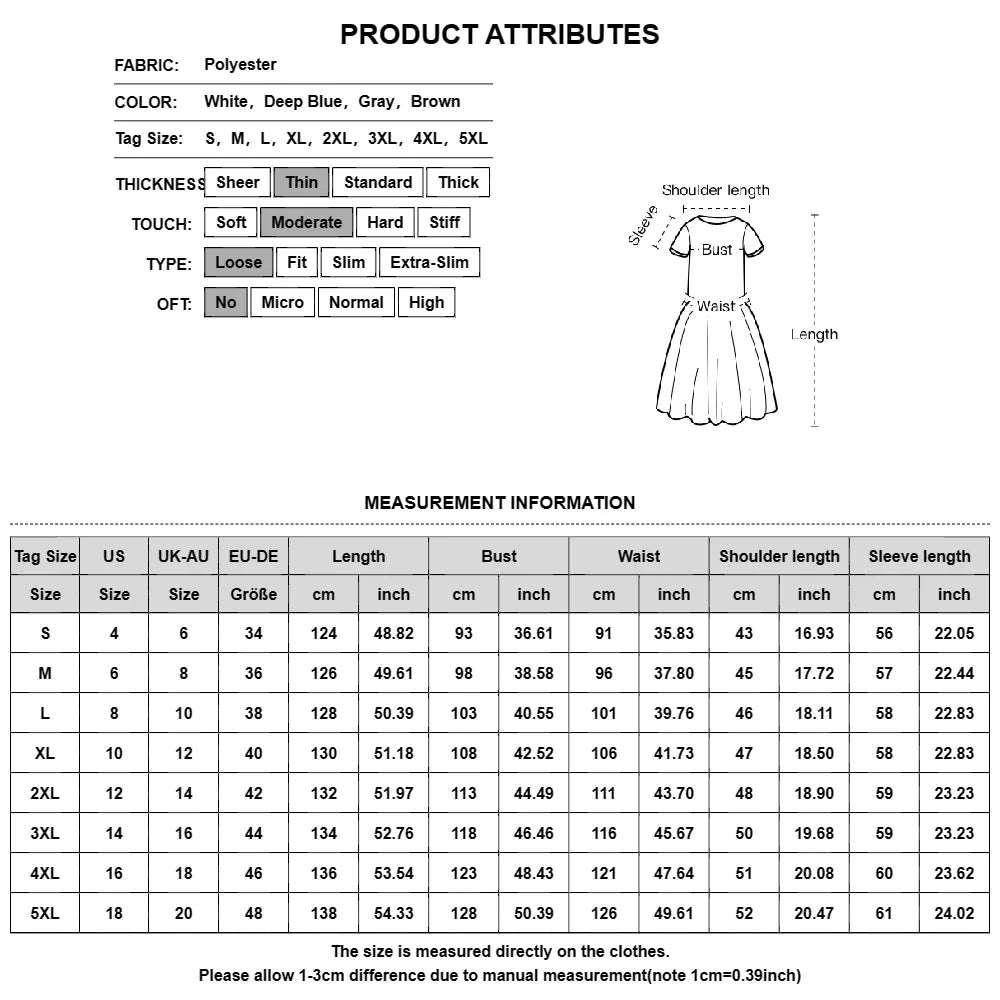 Plus Size Cotton Linen Long Dress for Women