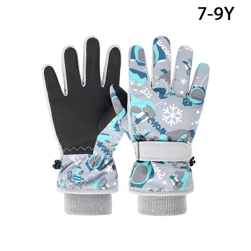 Winter Kids Ski Gloves for Boys Girls Snow