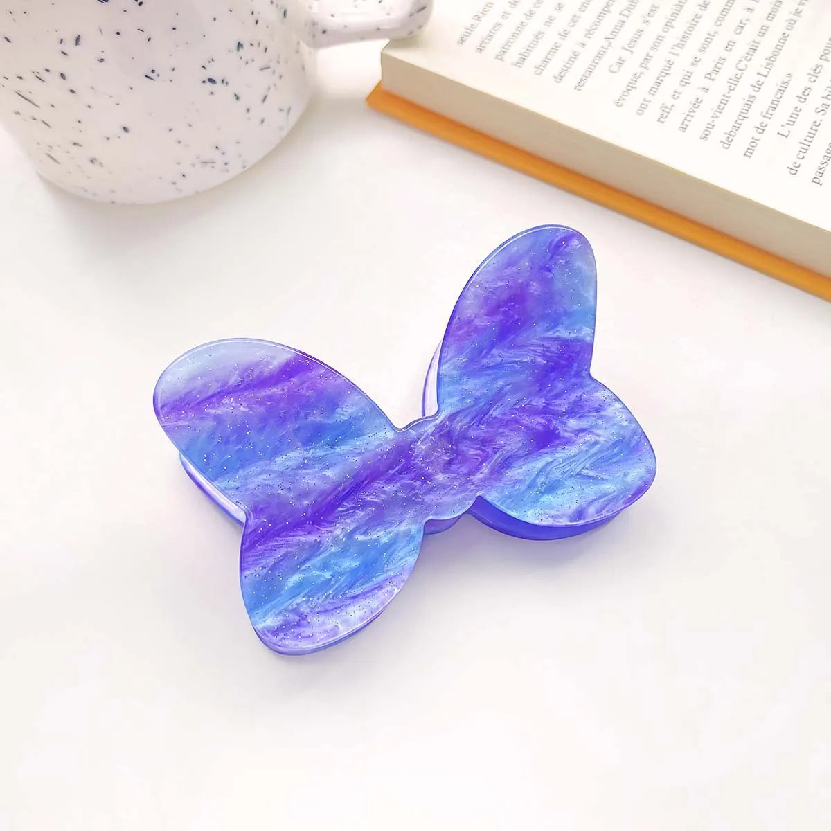 Muweordy Cartoon Bowknot Acrylic Hair Claw for Women