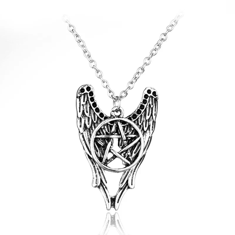 Movie Supernatural Dean Leather Rope Coppery Pendant Necklace