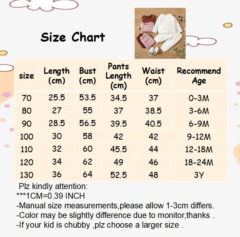 Newborn Baby Girl Boy Clothes Set Solid Color