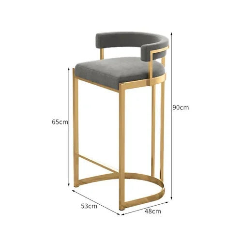 Garden Reception Counter Bar Stools Metal Designer High