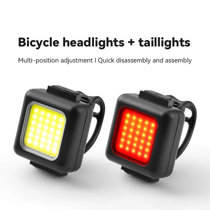 1 Set Bicycle Headlight Taillight Mini Mountain Bike