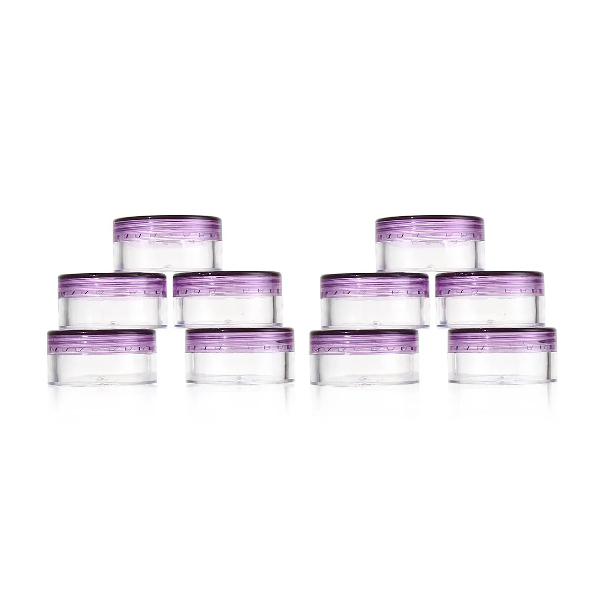 10Pcs 10g Round Clear Jars with Screw Cap