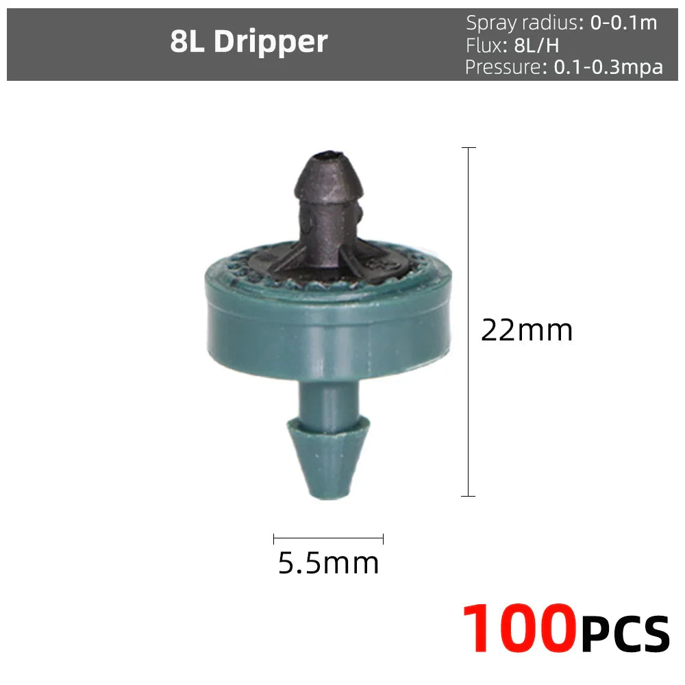 5-50m Garden Watering System 90/180/360 Degree Refraction Nozzle