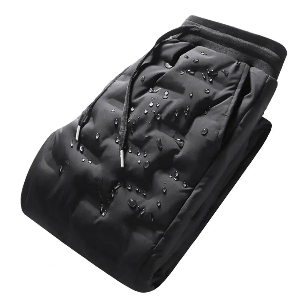 Elastic Waist Men Thickened Cotton Pants Men's Winter